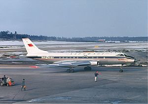 Aeroflot Tupolev Tu-124 at Arlanda, April 1966.jpg