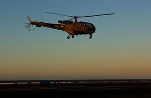 US Navy 040617-N-9319H-700 An Argentine Navy SA-316 Alouette III helicopter comes in for a landing on the flight deck aboard the Nimitz-class aircraft carrier USS Ronald Reagan.jpg